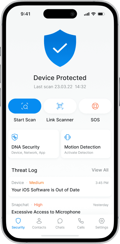 ShieldiT security screen showing device posture and threat checks